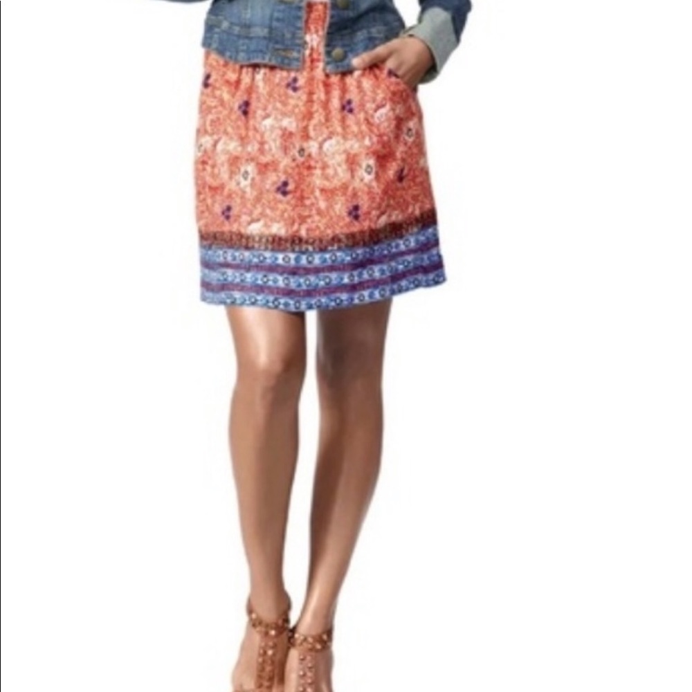 CAbi Bella Batik Skirt Boho Tribal Accent SIze Med